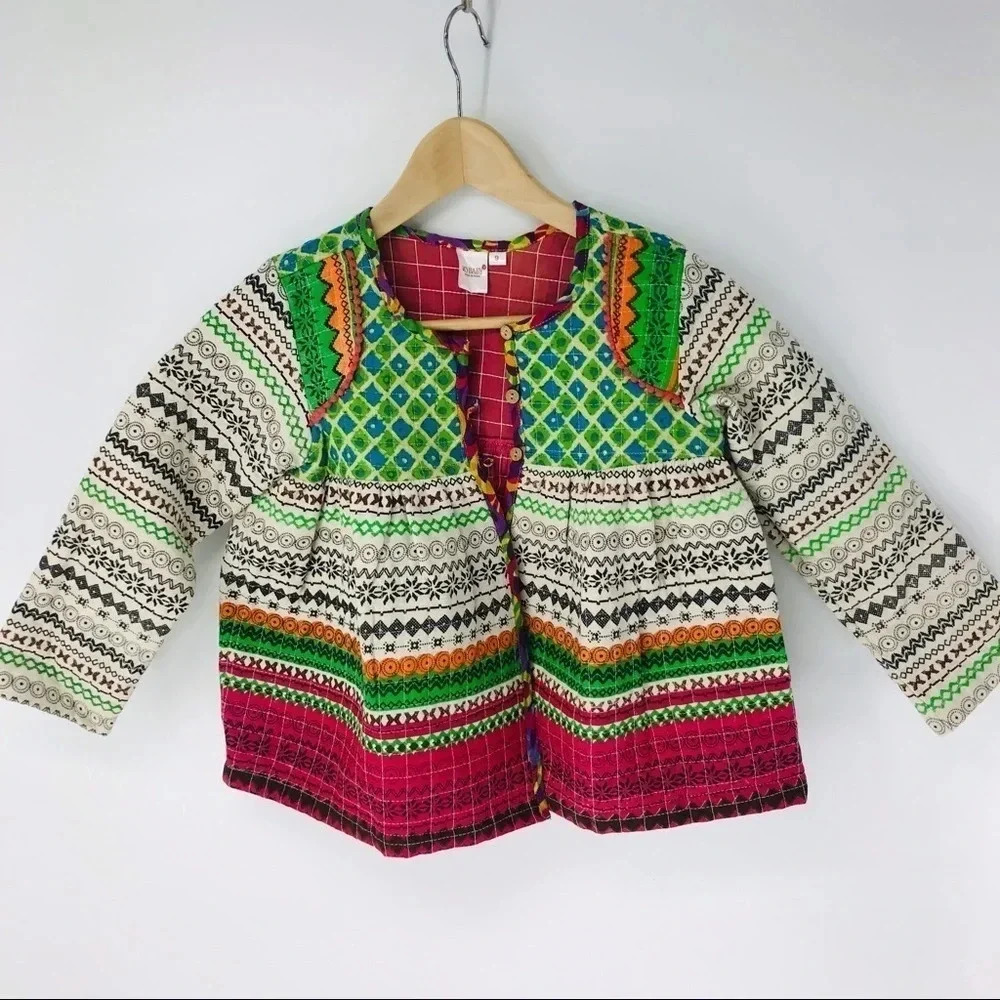 Quilted Cotton made in India embroidered Matelasse jacket
